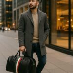 Handcrafted luxury full-grain leather duffel bag for men – travel, business, gym