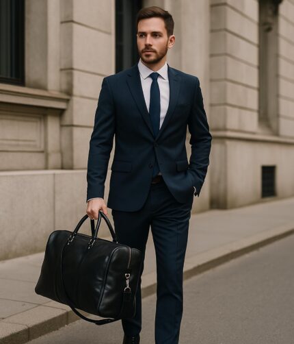 Full Grain Leather Duffel Bag Unisex Weekender