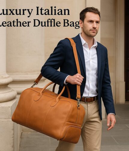Handmade Leather Weekender Duffel – Interior Compartments